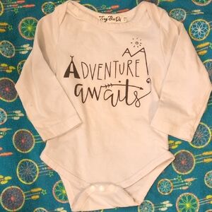White Adventure Awaits Baby Onesie